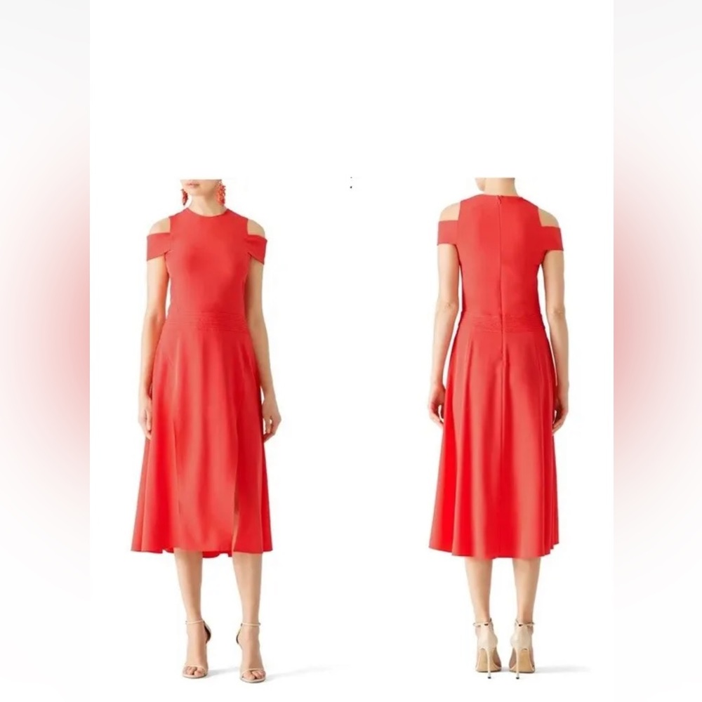 HALSTON HERITAGE cold shoulder dress